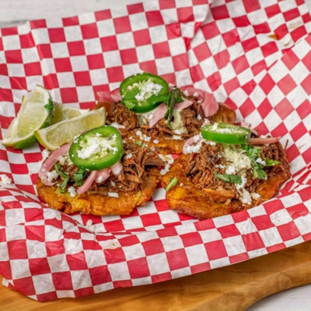 Tostones De Birria.