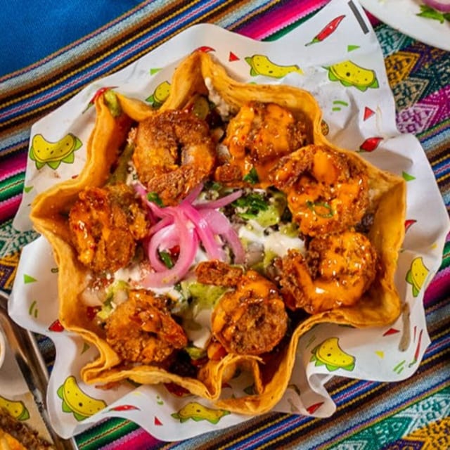 Baja Cajun Shrimp Bowl.