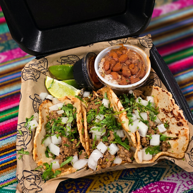 (3) Seasoned Ground Beef Street Tacos.