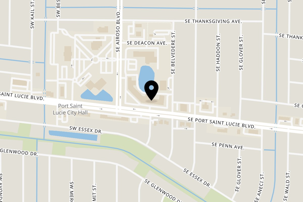 Map showing the location of Cafe772 Cantina & Grill Port St. Lucie on 331 SE Port St Lucie Blvd in Port St. Lucie